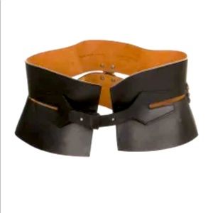 Balenciaga wide leather waist belt
